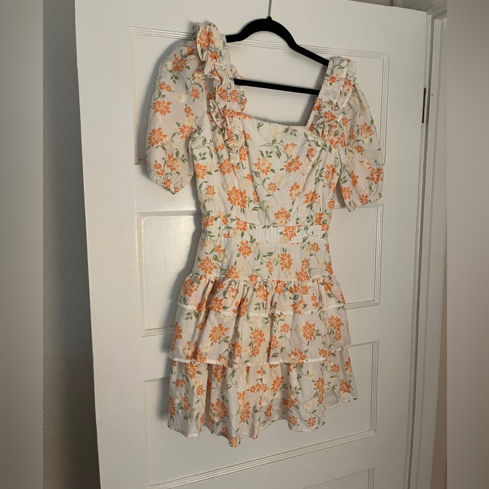Adelyn Rae Embroidered Floral Ruffle Dress - Picture 3 of 3